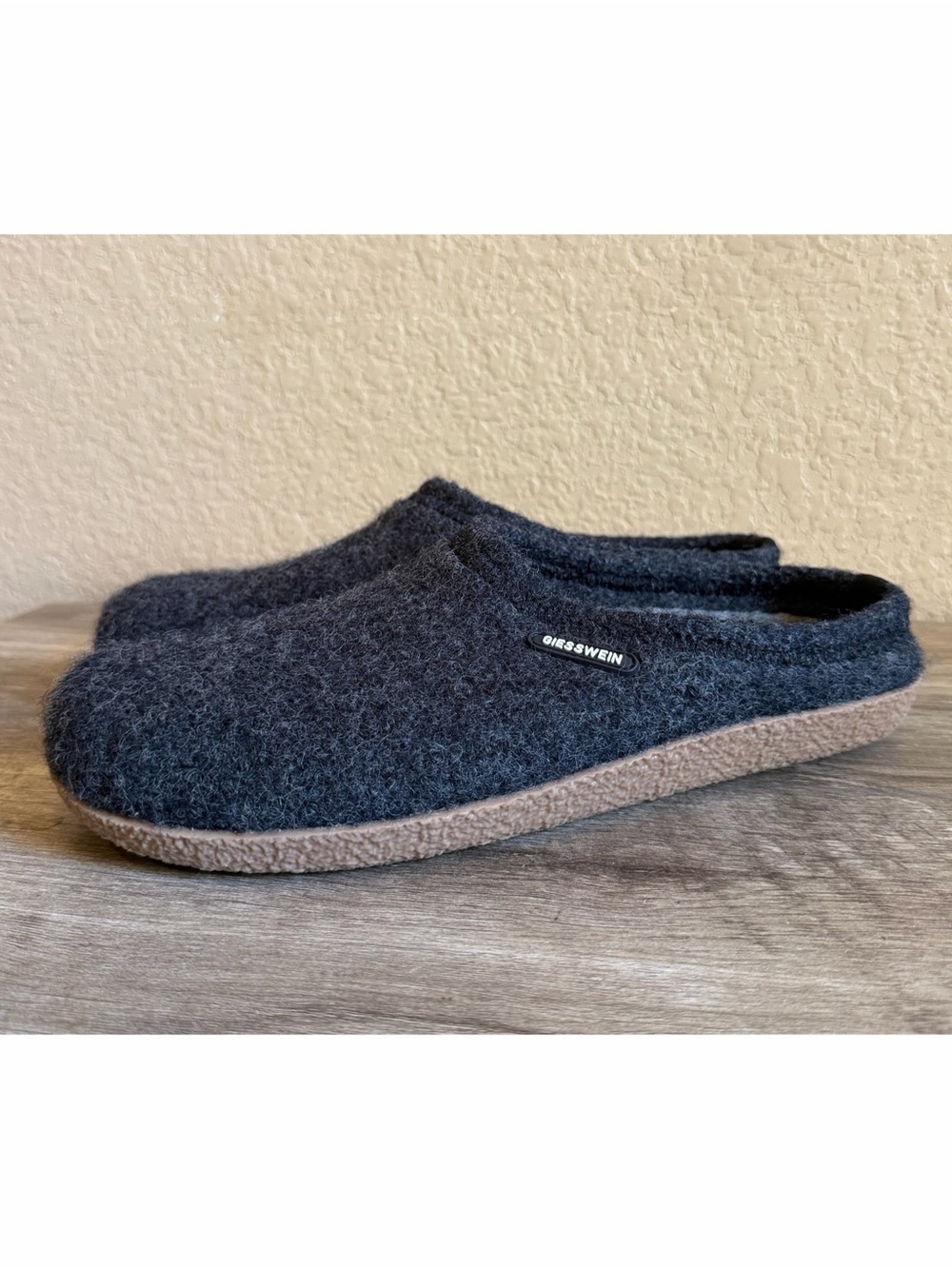 GIESSWEIN Veitsch Wool Slip On Slippers Gray Men’s Size 12
